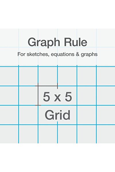 Oxford 2-Pack Spiral Notebooks, Single Subject, 5x5 Graph Paper, 8.5 x 10.5 in, Black, 70 Perforated