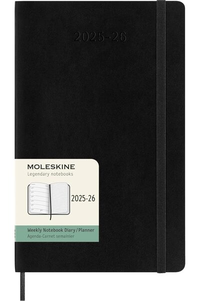 Moleskine 18-Month Weekly Planner 2025/2026, Large/A5, 1 Week per Page, Lined...