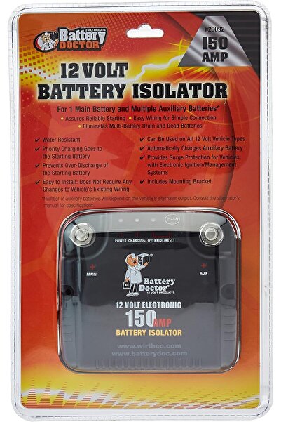 WirthCo 1213.1241 20092 عازل بطارية 125 أمبير/150 أمبير، أسود