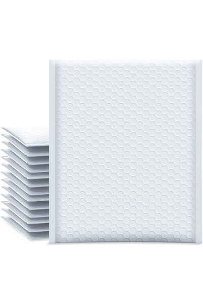 Generic UCGO Padded Bubble Mailers, Waterproof Self-Seal Poly Bags, 8.5x12 in (21.6x30.5 cm), White, Pack of