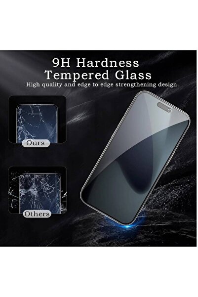 HYX [2+2 Pack] Privacy Screen Protector for iPhone 17 Pro Max - Anti-Spy 9H Tempered Glass
