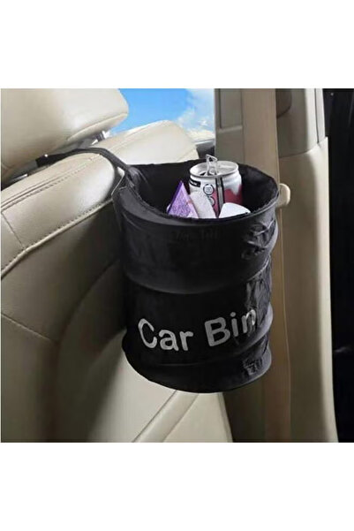 ENAR Black Chair Back Type Garbage Bag Car Trash Bucket