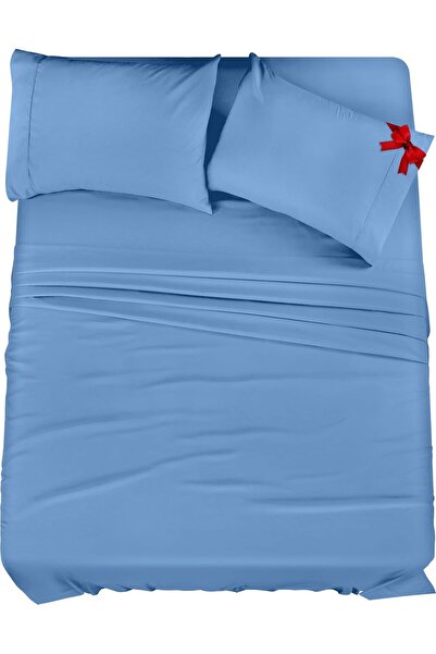 Utopia Bedding 4-Piece King Sheet Set, Combed Microfiber, Shrink & Fade Resis...