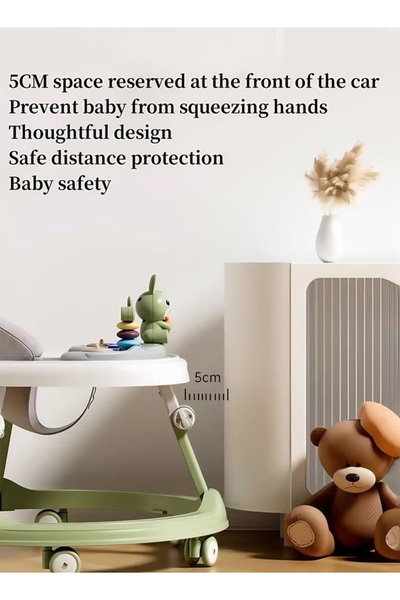 Generic 2-in-1 Baby Walker and Activity Center, Foldable, with Removable Musical Toy Tray