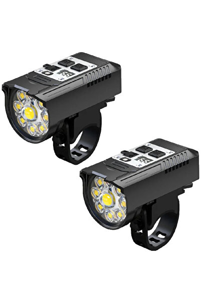 Choice قطعتان من مصابيح الدراجة الأمامية KDULIT 9 LED القابلة لإعادة الشحن عبر USB ومصباح الدراجة فائق السطوع ومصابيح المقود الخارجية