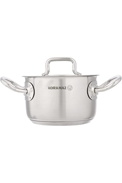 KORKMAZ Gastro Proline Stainless Steel Pot, 14 cm