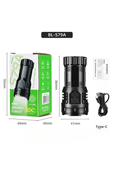 Choice مصباح يدوي LED 2000LM Mini 9LED متعدد الوظائف مغناطيسي قوي ضوء مصباح عمل جانبي خارجي