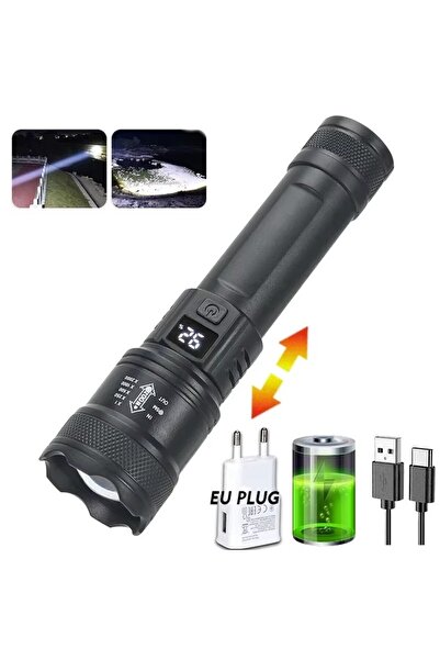 Choice S384-A مع مصباح يدوي LED Pulg 6000000LM قابل لإعادة الشحن وعالي الطاقة ومصباح يدوي عسكري تكتيكي Teles