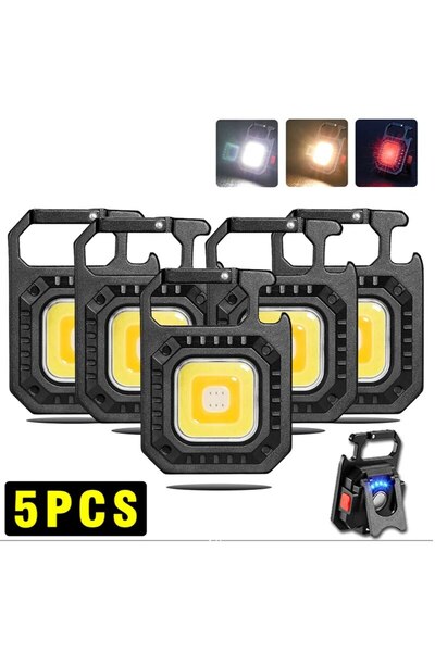 Choice مصباح يدوي LED محمول صغير للغاية W5130-5PC خارجي مزود بسلسلة مفاتيح قا...