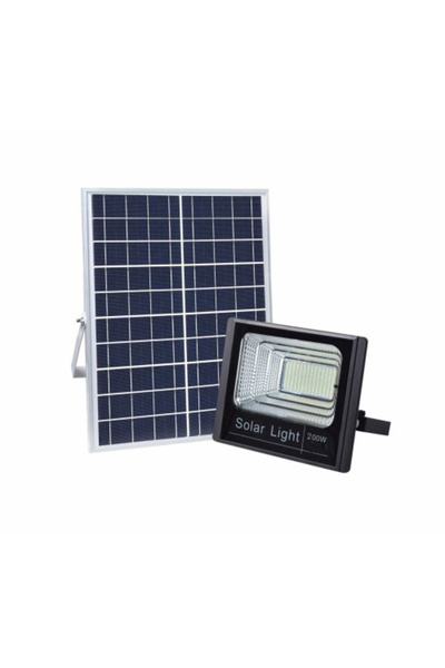 KlaussTech Proiector solar LED cu panou solar, telecomandă, IP68, putere 200W, baterie litiu