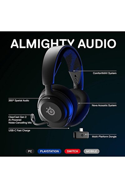 SteelSeries Arctis Nova 4P Wireless Multi-Platform Gaming Headset