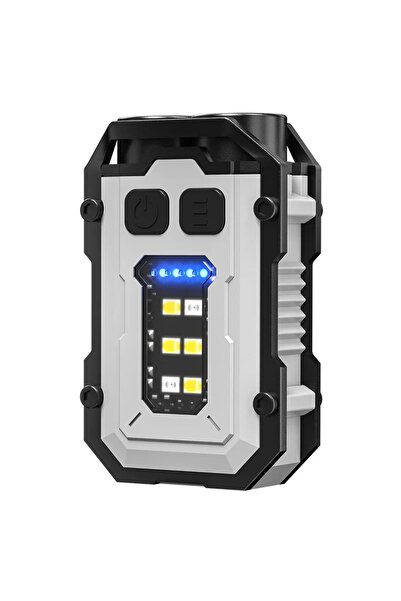 Choice YSD-01 (أبيض) سلسلة مفاتيح LED صغيرة محمولة مغناطيسية EDC مصباح يدوي للتخييم في الهواء الطلق وصيد الأسماك في حالات الطوارئ