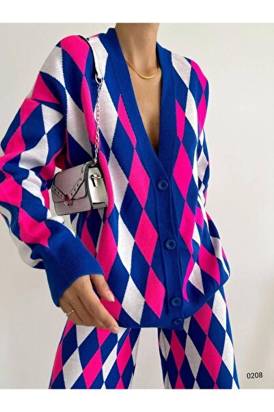 Modafeminen Knitwear Set Tr0208 Blue