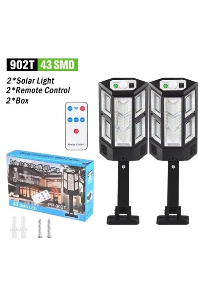 Choice 43 SMD 2PC Newest Solar LED Light 300000LM Outdoor Solar Lamp Of Motio...