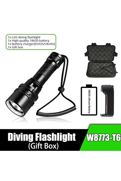 Choice صندوق هدايا W8773-T6 مصباح يدوي قوي للغوص LED فائق السطوع T6/L2 مصباح ...