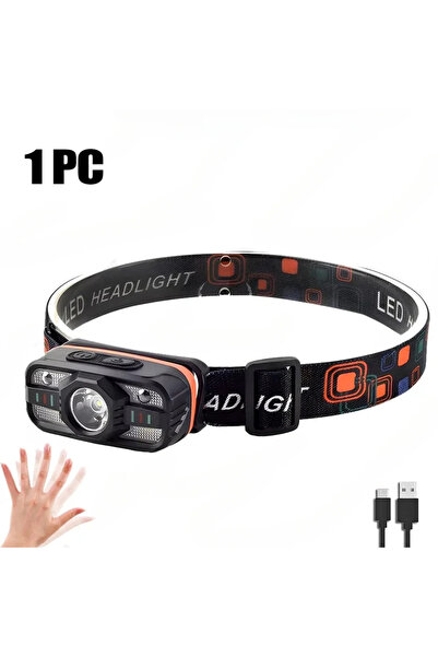 Choice7 WH0188-1PC مصباح أمامي LED خارجي قابل لإعادة الشحن عبر USB ومحمول مع ...