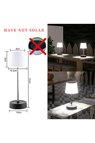 Choice KT667 not solar Portable Solar Powered Desk Lamp Outdoor Courtyard Waterproof Atmosphere Night Light