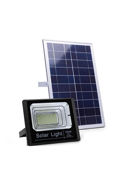 KlaussTech Proiector LED profesional, putere 25 W cu panou solar, rezistent l...