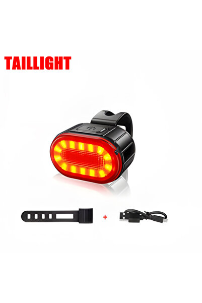 Choice ضوء خلفي للدراجة، ضوء أمامي وخلفي، مصباح أمامي LED قابل لإعادة الشحن ع...