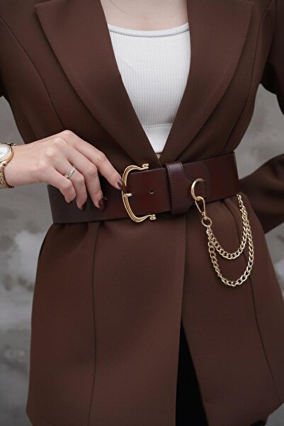 MODAM HİFA Chain Detailed Women's Belt Dress Belt Waist Belt Trouser Belt