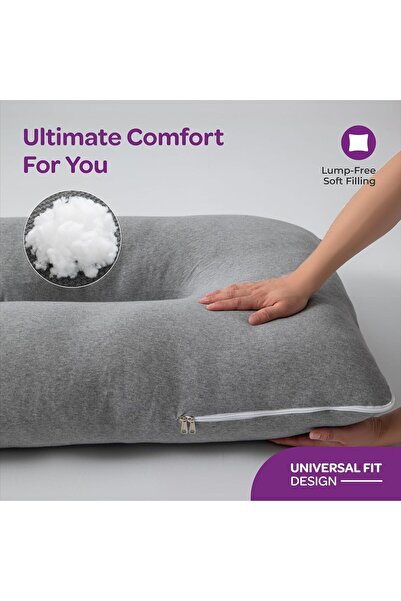 Moon U-Shaped Organic Maternity Pillow - Full-Body Support