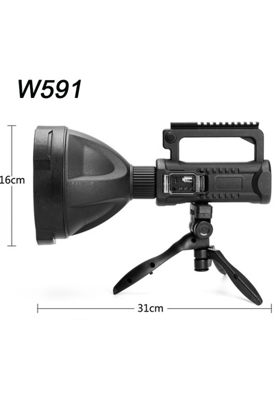 Choice W591 ESMARTER كشاف خارجي قابل لإعادة الشحن ومقاوم للماء وإضاءة عالية الطاقة 8000 مللي أمبير