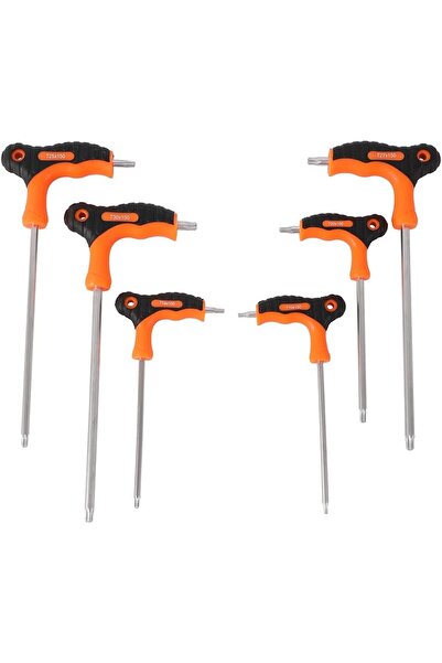 Lawazim 6-Piece Torx T-Handle Screwdriver Set, Double Head, Ergonomic Non-Slip Grip