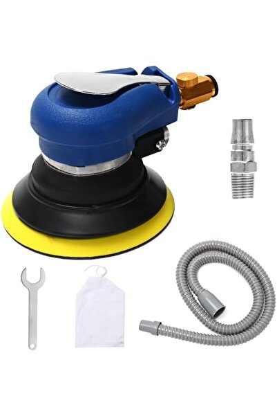 Lawazim مجموعة صنفرة مدارية عشوائية تعمل بالهواء المضغوط مقاس 5 بوصات مع شفط ...