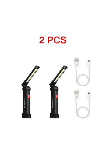 Choice مصباح يدوي قابل للطي COB LED W51 (قطعتان قصيرتان) محمول ومصباح عمل مغن...