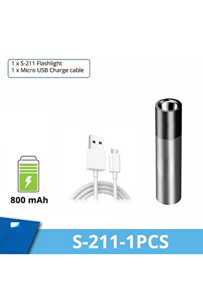 Choice مصباح يدوي LED قابل لإعادة الشحن عبر USB K31 Q5-LED مزود ببطارية ليثيو...