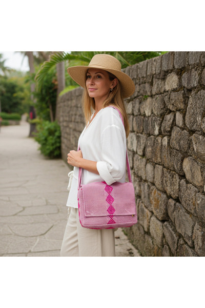 ilisio Geantă etnică cu clapetă Flor de Amanecer