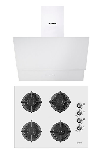 KUMTEL Plus 2'li Beyaz Ankastre Set (Ocak-Davlumbaz)