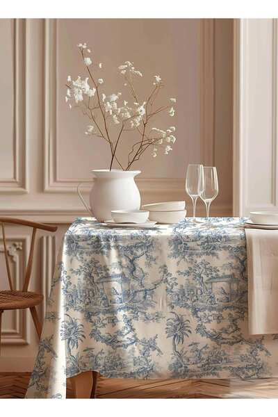 Markaev Elegant Panorama Cotton Tablecloth Msaort0021