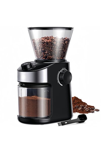 DIYANOO مطحنة قهوة كهربائية 3.0، مطحنة قابلة للتعديل، 32 إعداد طحن دقيق، لون أسود