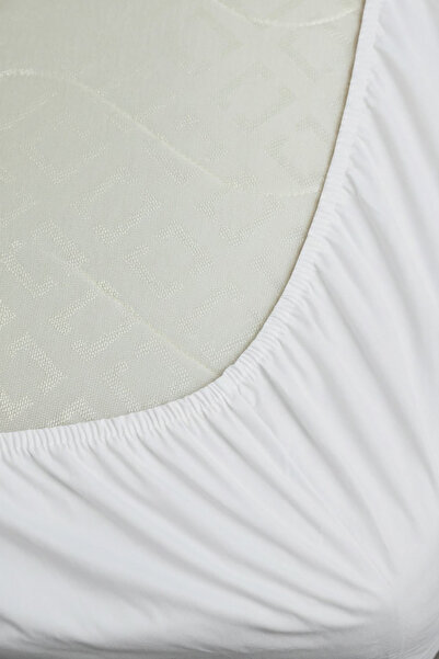 FAVORA 100% Cotton Ranforce Premium King Size Fitted Sheet - White