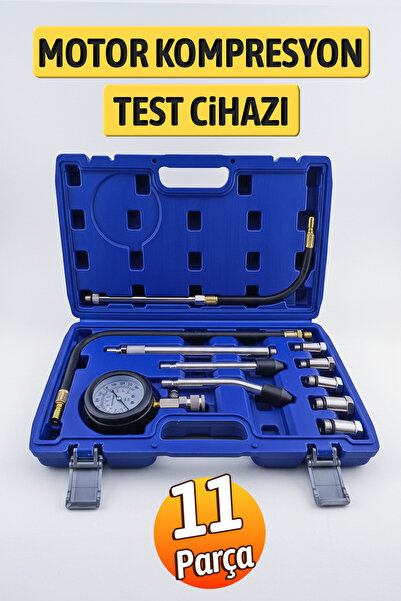 Badem10 Mavi Taşıma Çantasında NT0011 Motor Kompresyon Test Cihazı 11 Parça