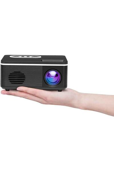 fulina Mini Projector, Home LED Portable Mini HD 1080P Projector Support USB Power Supply TF/U Disk