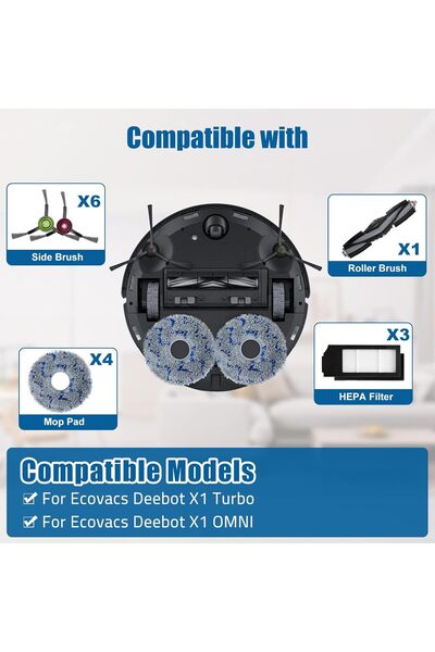 Chuancheng Replacement accessory set for Ecovacs Deebot X1 Turbo/OMNI robot vacuum (Chuancheng)