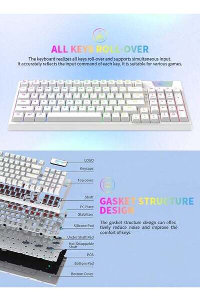 BestGod Wired Gaming Keyboard with RGB Backlit for PC and Laptop Gaming