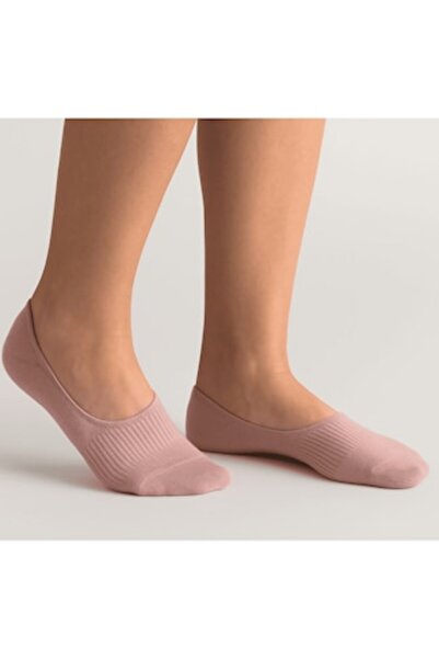 Mixbo Short No-show Socks with Silicone Heel Band, Cotton, Pink, Size 35-39