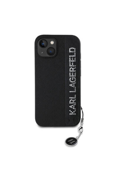 Karl Lagerfeld iPhone 15 Kılıf Orjinal Lisanslı Anahtarlıklı Taşlı KL Yazılı ...
