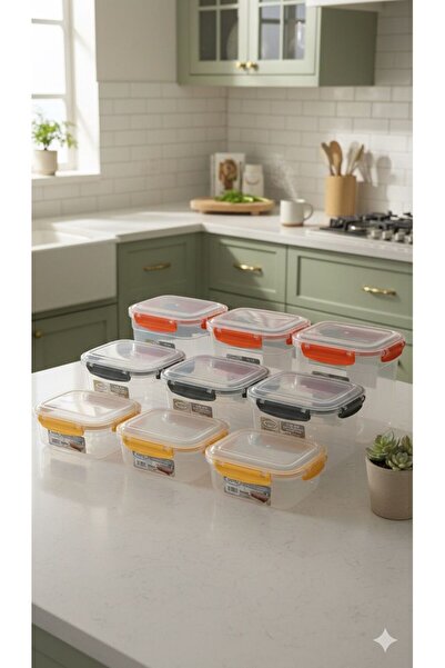 Estava Home Leakproof Storage Container 9 Pieces -700 ml - 1.3 Lt - 2 Lt