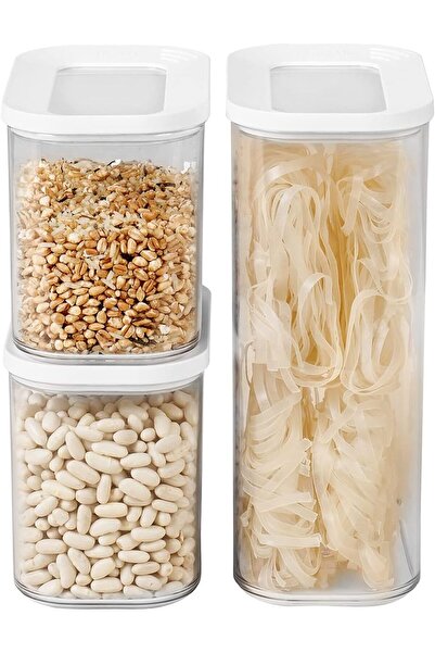 Mepal مجموعة حاويات تخزين الطعام مودولا، 3 قطع (1×2 لتر، 2×1 لتر) - أبيض