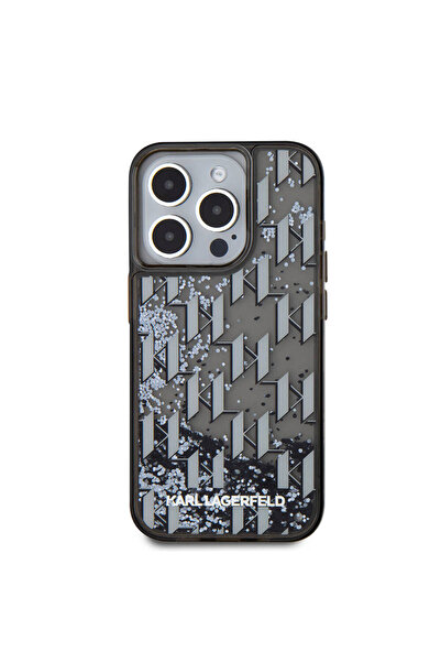 Karl Lagerfeld حافظة آيفون 15 برو ماكس الأصلية المرخصة مع كتابة KL وتصميم متدرج اللون