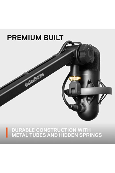 SteelSeries Alias/Alias Pro Mic Boom Arm — For Gaming, Streaming and Podcasting