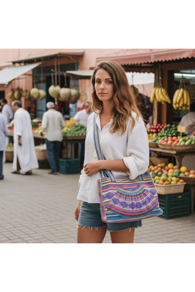ilisio Geantă tradițională multicoloră Ixchel