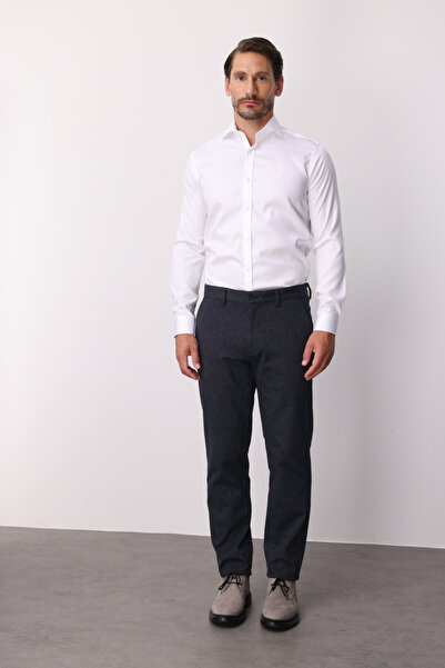 İgs Чоловічі брюки темно-синього кольору з прямим кроєм / Зручний стандартний крій