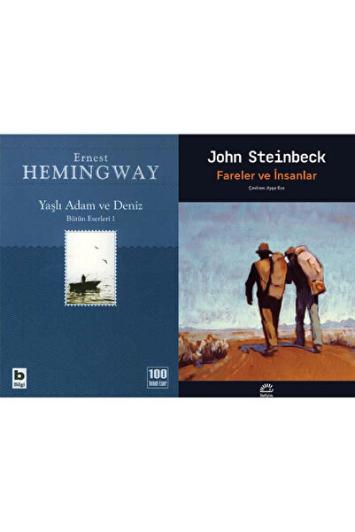 Bilgi Yayınevi Yaşlı Adam ve Deniz + Fareler ve İnsanlar 2 Kitap Set