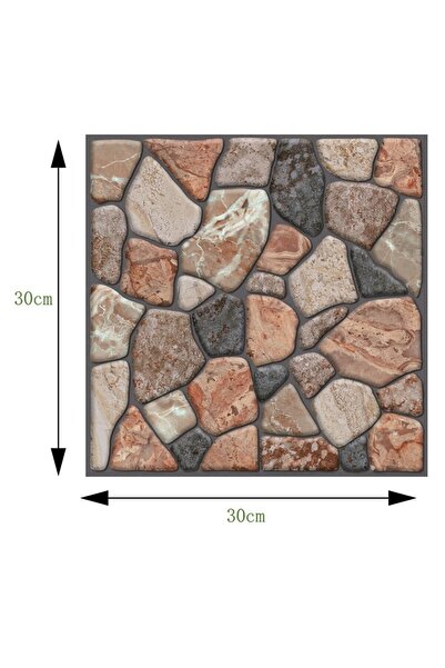 OEM Set of 10 3D Wallpaper Tiles, 30 x 30 cm, PVC, Stone Type, covered 0.9 sqm, Autoade