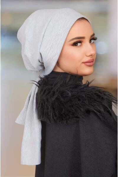 Aişe tesettür Gray Scarf Bonnet